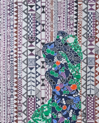 パネル「抱く 幾何学模様」 98.0×76.0cm