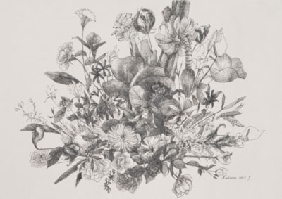 花（ペン画）