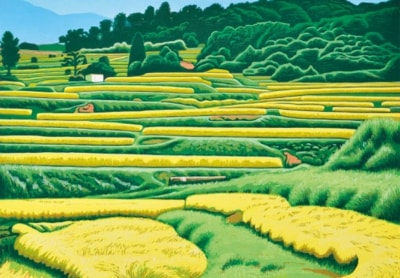 秋の棚田風景（長野県 千曲市）40×55cm　2003年