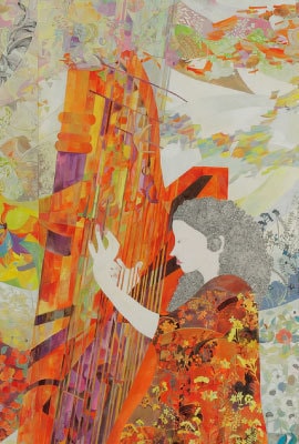 「四季を奏でる」（部分）2009年 第19回富嶽ビエンナーレ展 160×190cm