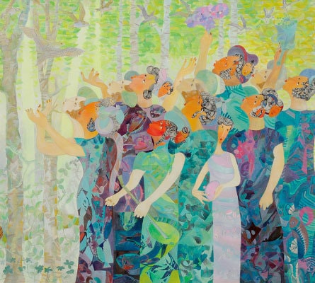「森林浴」（部分）2011年 第20回富嶽ビエンナーレ展 126×196cm