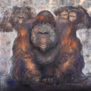 森の人（第41回日展 2009年） 200×200cm森の人（第41回日展 2009年） 200×200cm