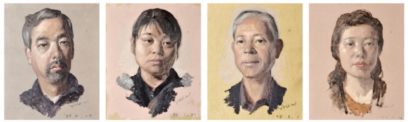 肖像 油彩 各30×35cm