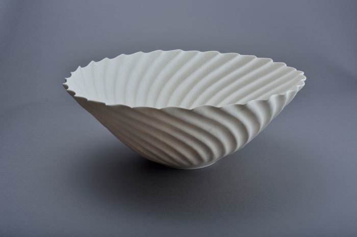 Nerikomi Porcelain「moon glow」　Φ435×h170（mm）