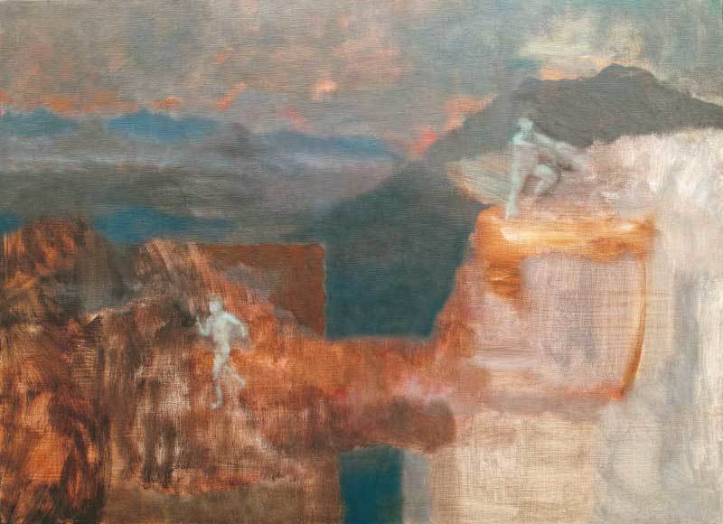 畏れを知らぬ人 The Brave and the Coward Oil on canvas 727×1000mm 2020
