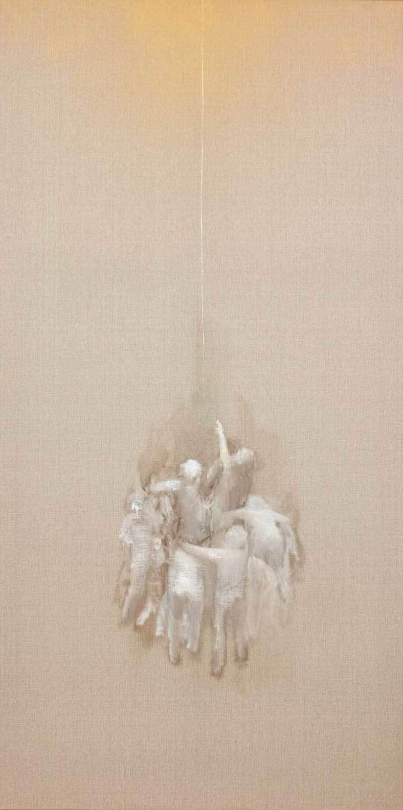 天を目指す人々 KANDATA Oil on canvas 1940×970mm 2018